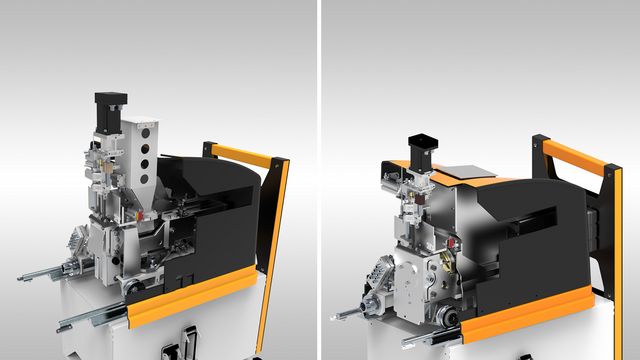 Glu Jet automatic - glue application system with automatic change-over Heat-up, glue change and cleaning require only 3 minutes each