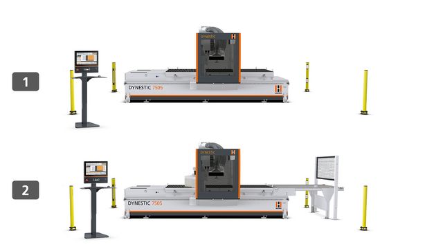 Overview of the two equipment versions classic and push of the DYNESTIC 7505