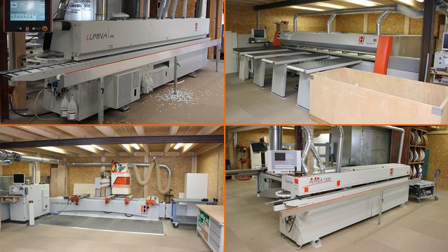 Reference customer Kobe in Reutlingen for edgebanders, CNC machining center, pressure beam saw The Kobe Carpentry Shop in Reutlingen uses a variety of HOLZHER machines