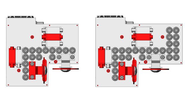 The EPICON is perfectly equipped with integrated drilling heads Integrated drilling head with 21 or 31 spindles