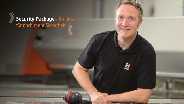 The new "Security Package" guarantees a particularly safe working with and around the machine The new "Security Package" guarantees a particularly safe working with and around the machine