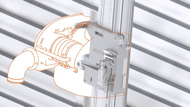 Saw unit including pneumatic locking for horizontal cutting Saw unit including pneumatic locking for horizontal cutting