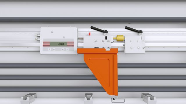Longitudinal stop digital with fine adjustment Longitudinal stop digital with fine adjustment
