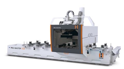 3- and 4-axis CNC processing centre from Holzher can easily handle difficult machining jobs on solid wood and special materials 3- and 4-axes CNC machining centre for woodworking: massive building, highest flexibility