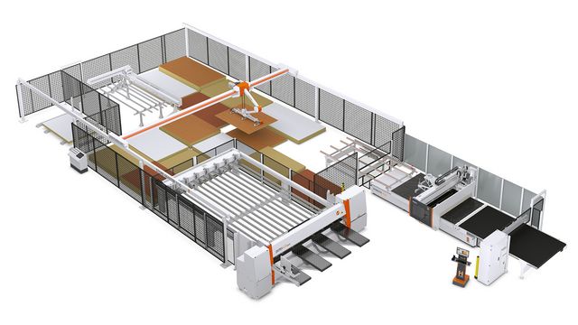 Plate storage solution STORE-MASTER from HOLZ-HER with high-performance sawing and nesting machining center Plate storage solution STORE-MASTER from HOLZ-HER with high-performance sawing and nesting machining center