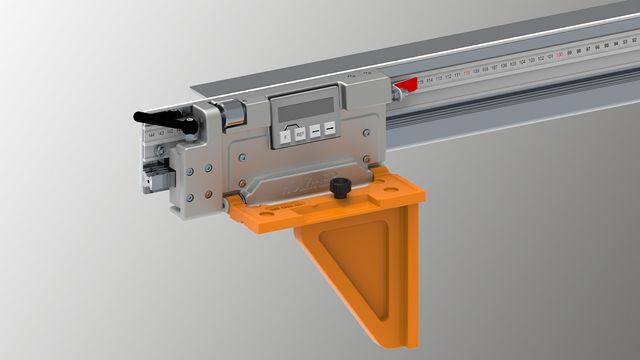 Longitudinal stop digital with fine adjustment Longitudinal stop digital with fine adjustment